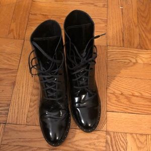 Freda Salvador black combat boots, size 7.5